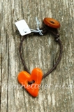 Bracelet "Coeur orange"